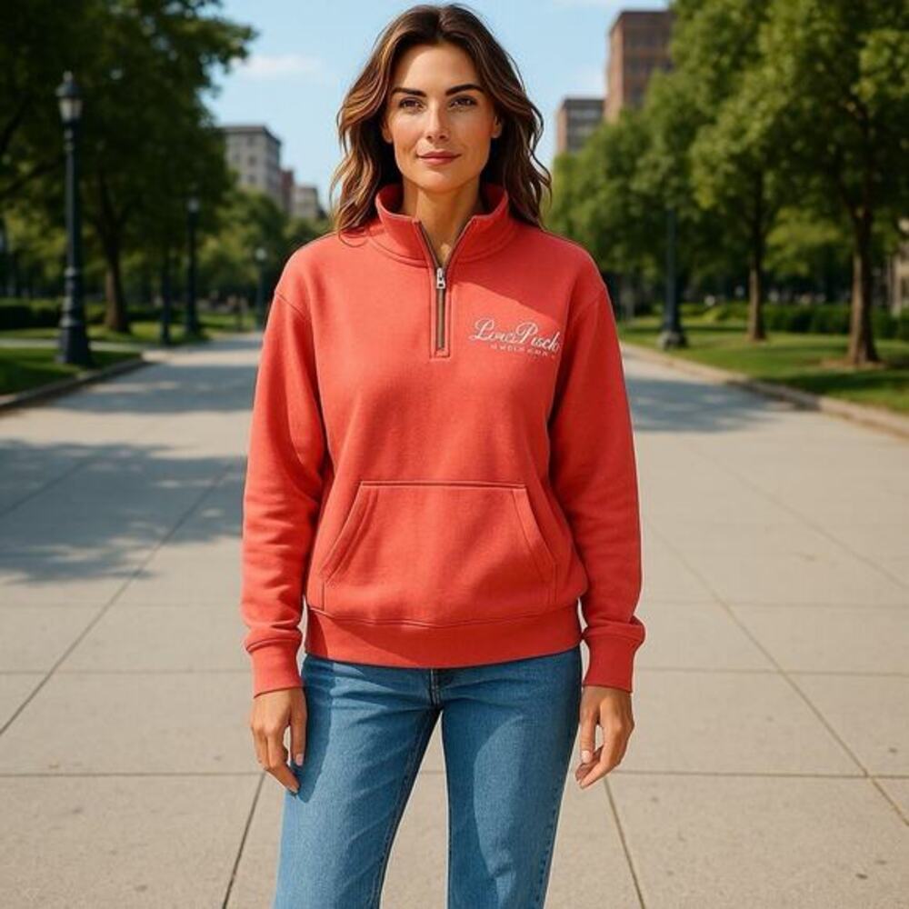 Victoria's Secret PINK 1/4‎ Zip Sweatshirt Sz Medium